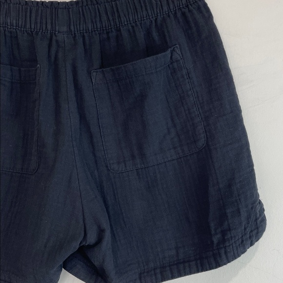 Old Navy Demi Double Weave Gauze High Waist Shorts Black Jack Elastic Waistbnd M - Picture 4 of 9
